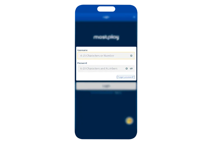 Entering login details