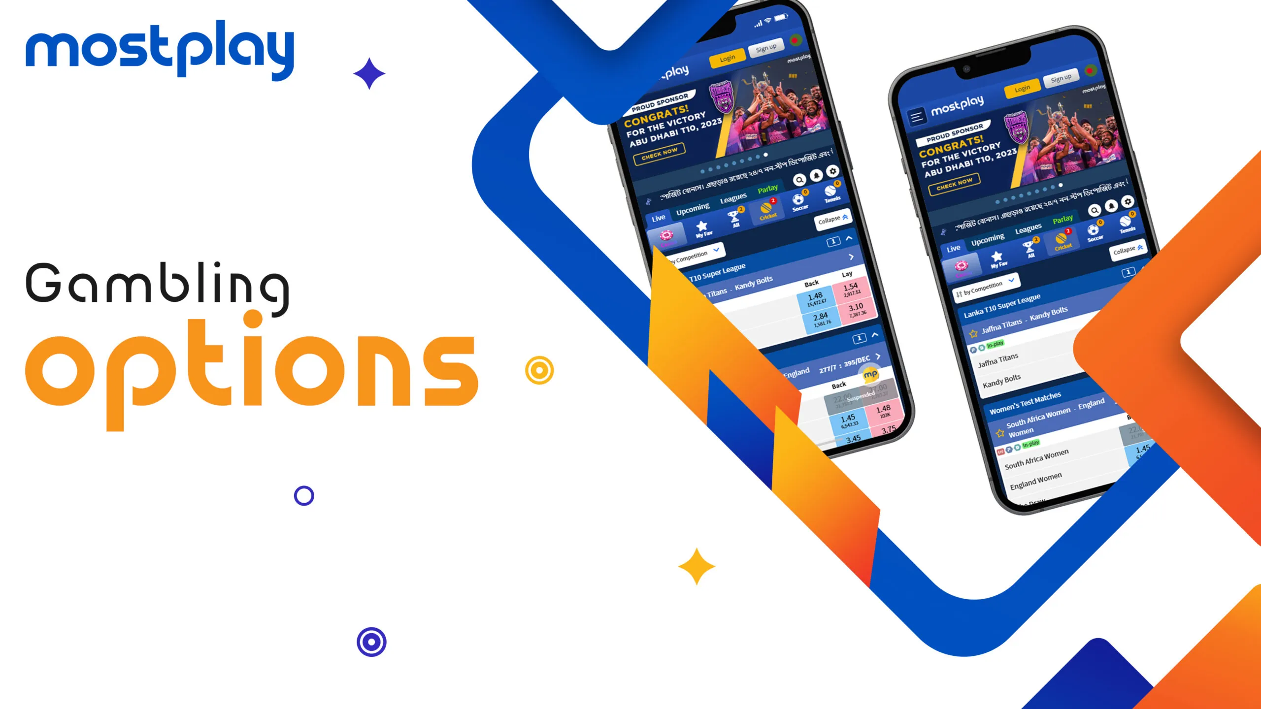 Features sports betting and casino games